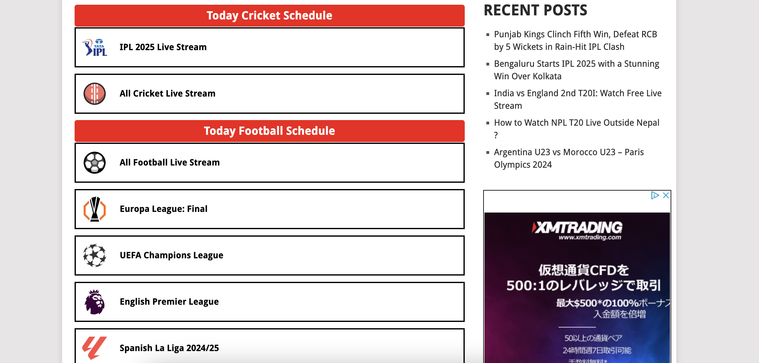 Screenshot of web app